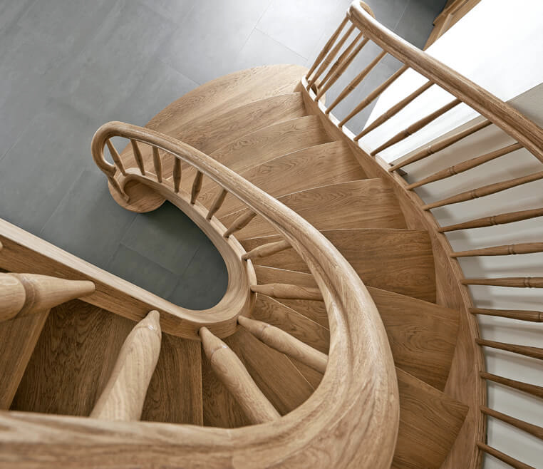 Ansicht von oben Landhausstiltreppe