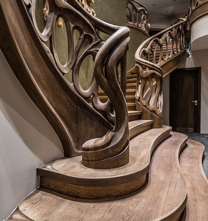 Edle Holztreppe