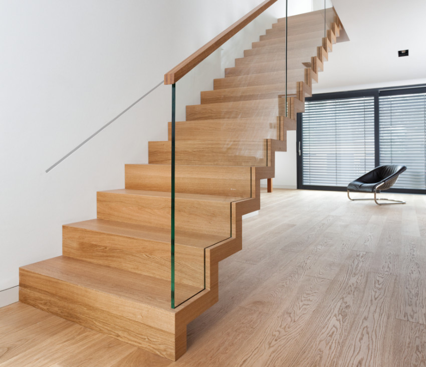 Faltwerktreppe aus Eiche