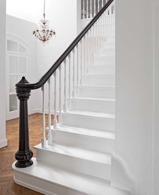 Gradläufige Betontreppen