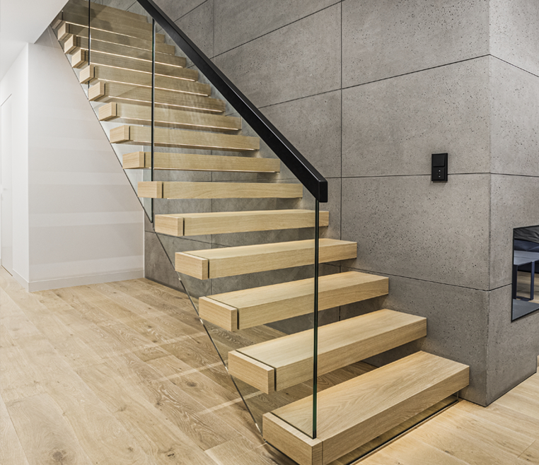 Treppe im Bauhausstil