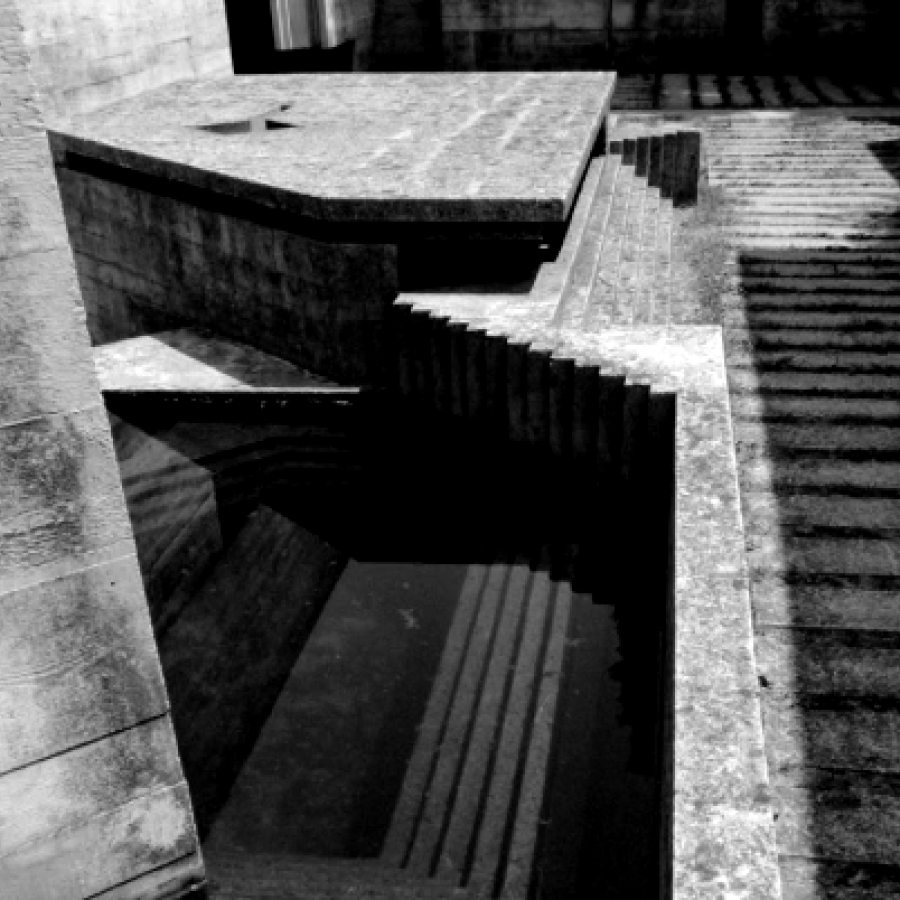 von carlo scarpa für den friedhof brion konzipierte treppe